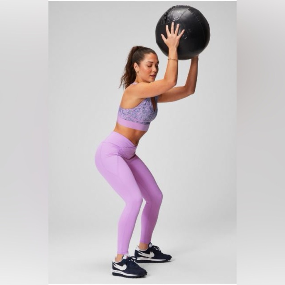 NWT- Fabletics PureLuxe High-Waisted Crossover 7/8 Leggings -CRYSTAL CAVE (24”)